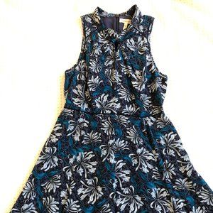 Floral Silk Knot Neck Dress NWT